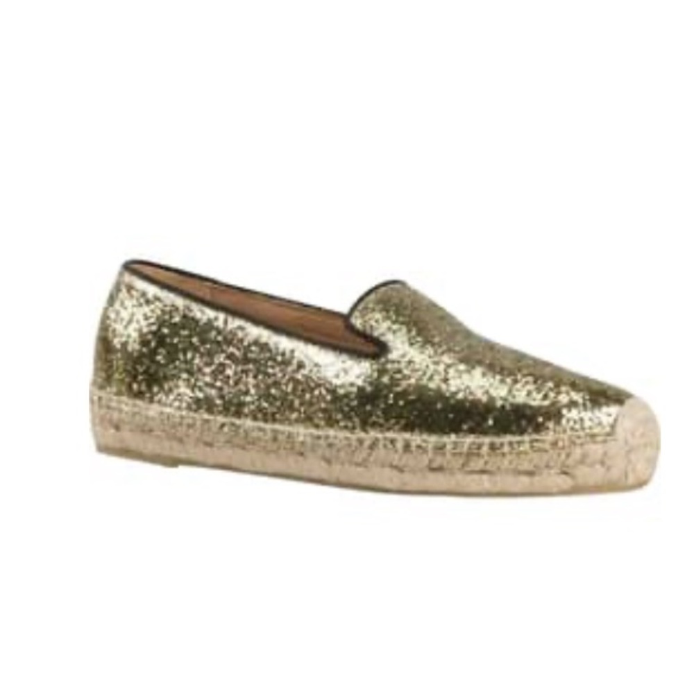 Marc By Marc Jacobs Gold Glitter Espadrilles Size 38